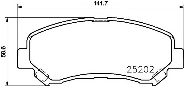 Комплект тормозных колодок, дисковый тормоз D10603UB0A NISSAN - фото №1